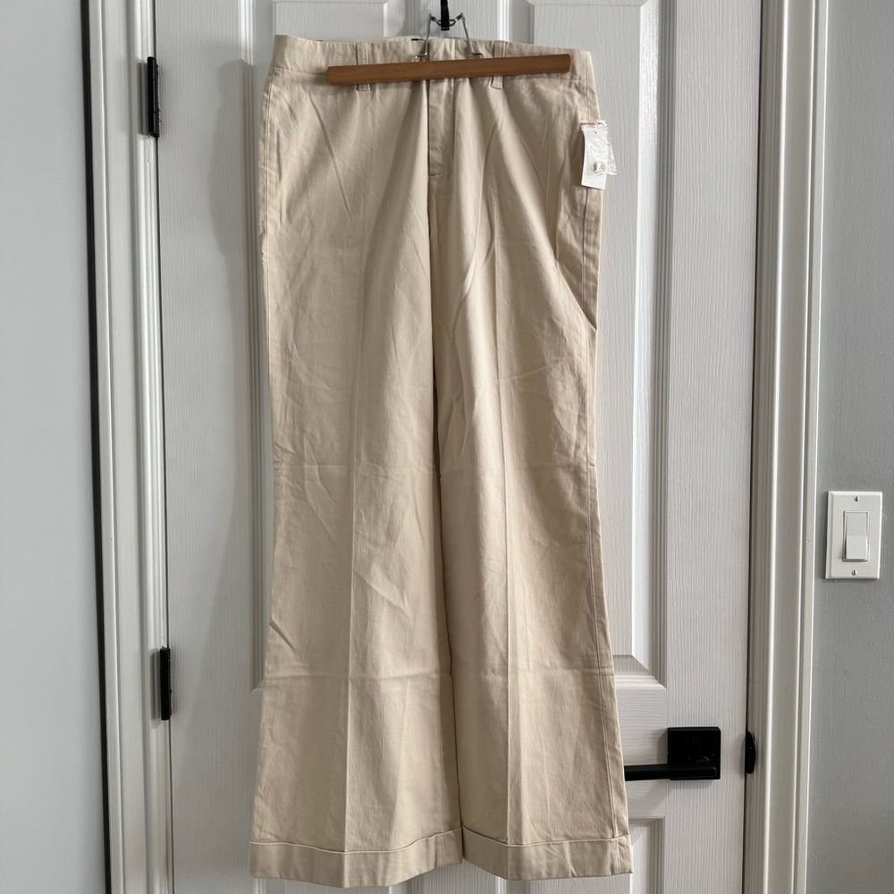 GAP Women’s Modern Fit Cuffed Trouser Tan Khaki Size 8